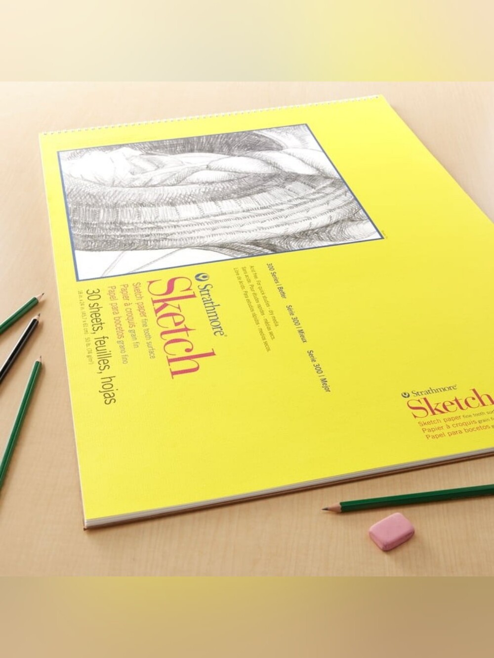 Strathmore 18" X 24" 300 Series Wired Sketch Paper Pad 30 Pages